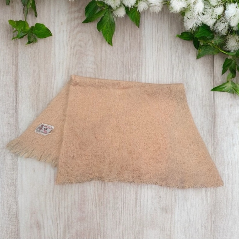 Tan Asymmetrical A-Line Mini Scarf